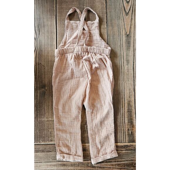 NEW Grayson Collective Baby Overall 18 Mos One Piece Taupe Soft Cotton Jumpsuit - Picture 5 of 7